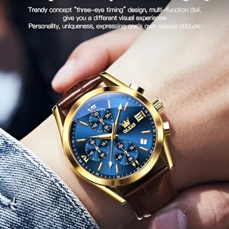 OLEVS Men Watch (Blue)