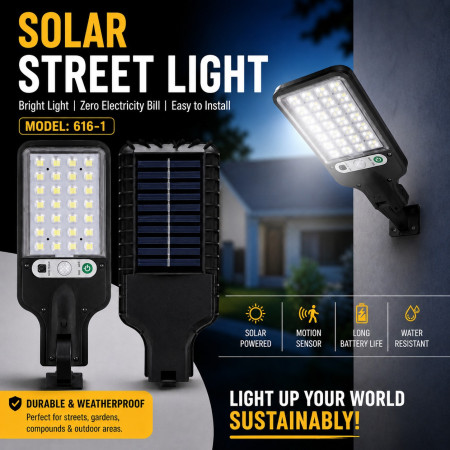 Solar Motion Sensor Light – Outdoor Garden & Pathway Wall Light - 000990
